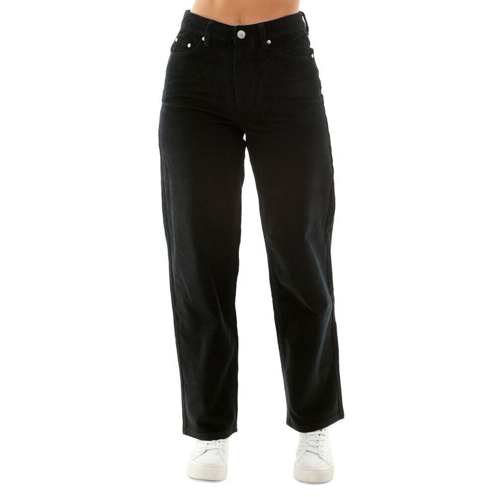 Juniors' 90s Corduroy High-Rise Wide-Leg Pants - Black Size 7